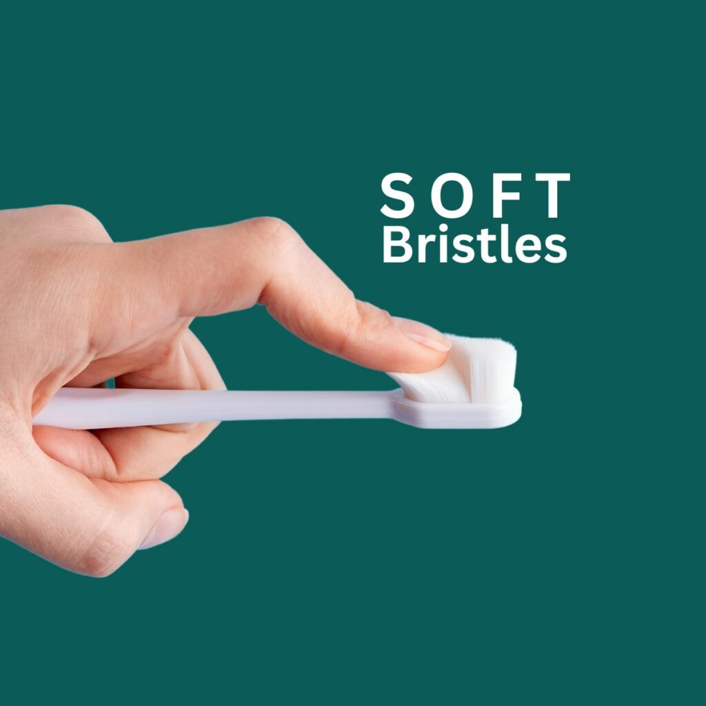 Soft bristles on a children's toothbrush, as recommended by a kids dentist in Dubai